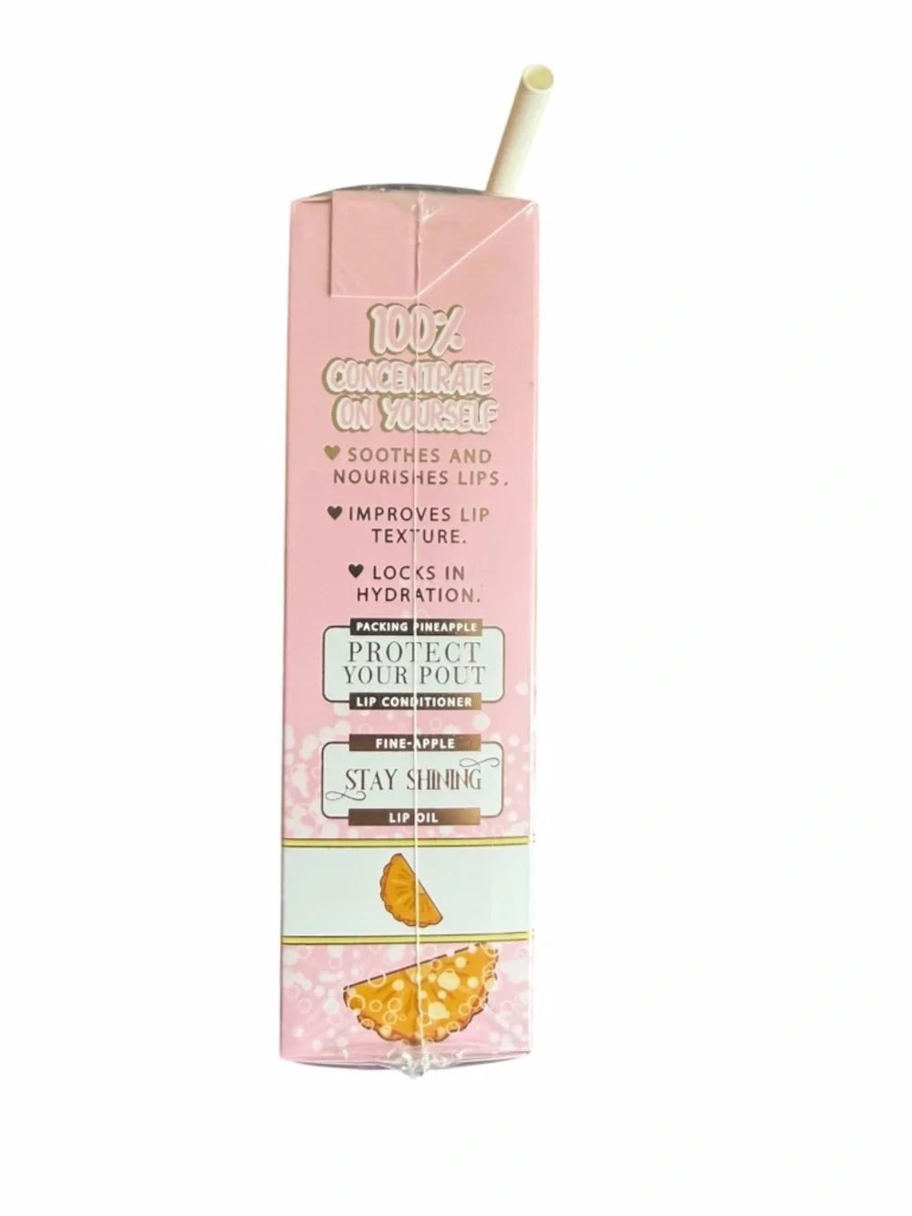 Bad B*tch Energy Juice Pineapple Lip Set - Pink & Yellow